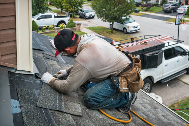 Professional Storm Damage Roof Repair technician working in Bergheim, TX